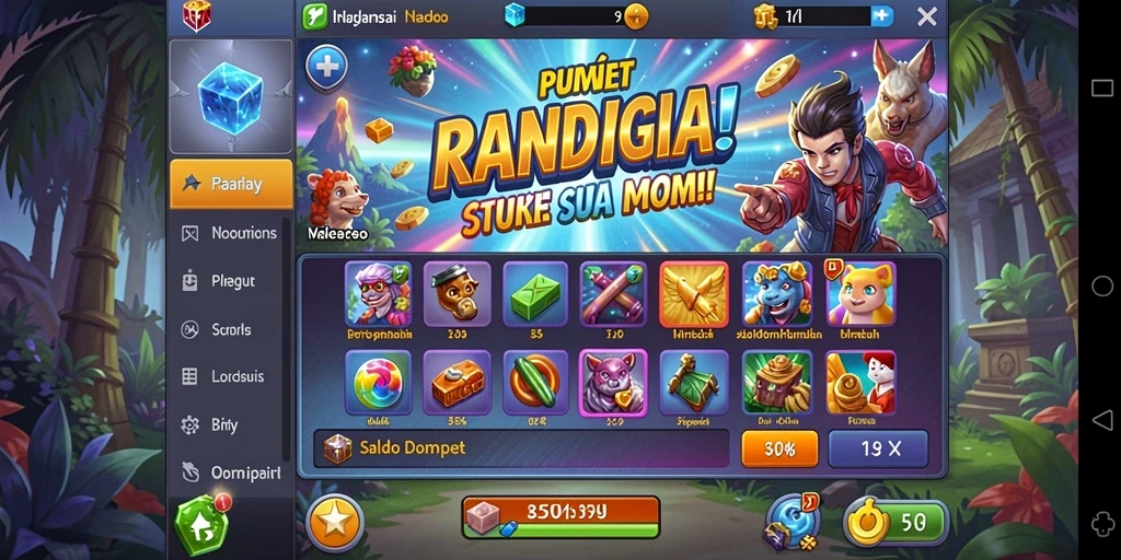 Screenshot menampilkan karakter utama dalam mode petualangan.