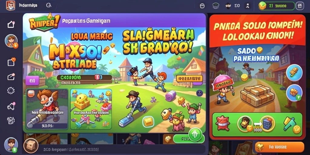 Tangkapan layar menunjukkan tampilan awal game OLLO4D yang menarik.