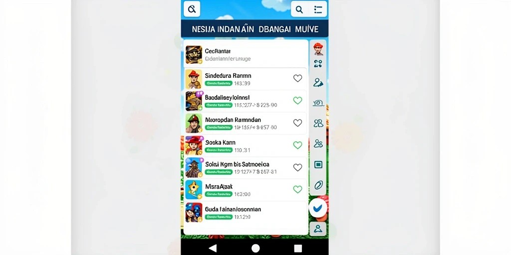 Screenshot menampilkan karakter utama di dunia fantasi.