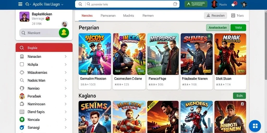 Screenshot menunjukkan gameplay yang dinamis dan warna yang cerah.