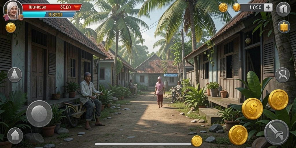 Screenshot menunjukkan karakter utama dalam pertarungan epik.
